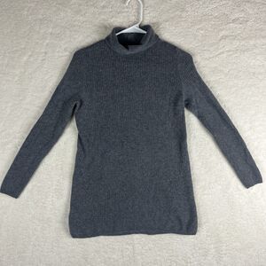 Lands End‎ Gray 100% Cashmere Turtleneck Sweater Womens Small 6-8